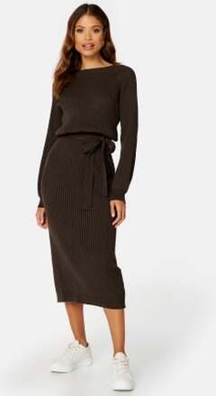 BUBBLEROOM Amira knitted dress Brown 3XL
