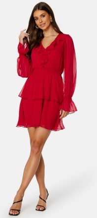 BUBBLEROOM Cheyenne Frill Dress Red 36