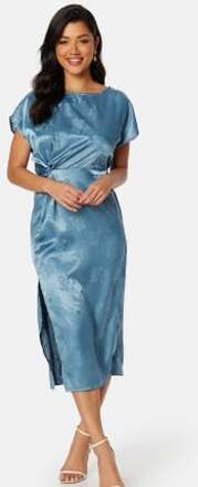 Bubbleroom Occasion Renate Twist front Dress Dusty blue 4XL
