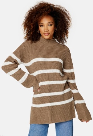 BUBBLEROOM Remy Striped Sweater Nougat / Striped 4XL