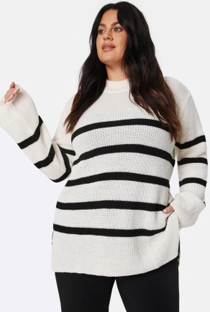 BUBBLEROOM Remy Striped Sweater White / Striped M