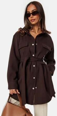 BUBBLEROOM Sonya Shirt Jacket Dark brown M
