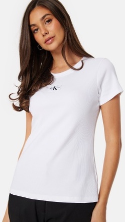 Calvin Klein Jeans Wowen Label Rib Slim Tee YAF Bright White L