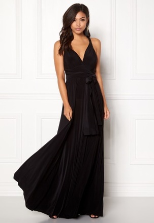 Goddiva Multi Tie Maxi Dress Black M (UK12)