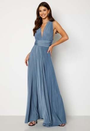 Goddiva Multi Tie Maxi Dress Cloudy Blue XS (UK8)