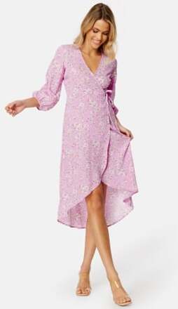 Happy Holly Ria high low dress Pink / Patterned 48/50