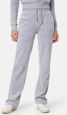 Juicy Couture Del Ray Classic Velour Pant Silver Marl S