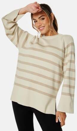 Object Collectors Item Objester LS Knit Top Sand/Striped M