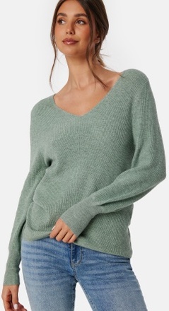ONLY Atia L/S V-Neck Pullover Chinois Green Melang S