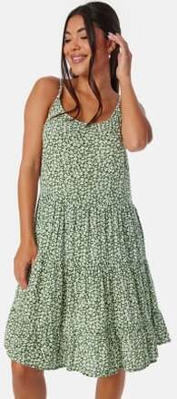 ONLY Onlmaj Life S/L Short Dress Artichoke Green M