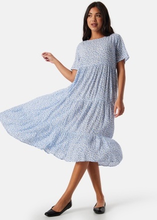 ONLY Onlmaya Life S/S Dress Cloud Dancer AOP: Jo 34