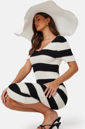 ONLY Onlruth V-Neck Dress Black Stripes:Cloud L