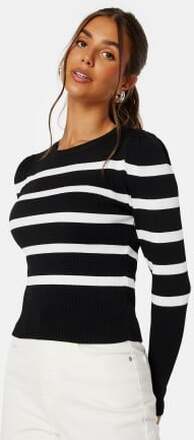 ONLY Sally L/S Puff Pullover Black Stripes:W XS