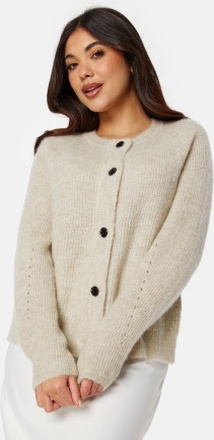 SELECTED FEMME Slflulu LS knit short cardigan Light beige XL