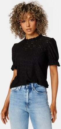 VILA Vikawa S/S Flounce Top Black XL