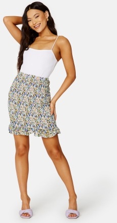 VILA Victoria HW Short Skirt Black AOP:FLOWERS YE 38