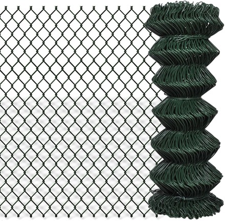 vidaXL Nettinggjerde stål 1x15 m grønn