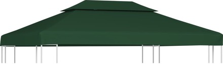 vidaXL Lysthus dekke baldakin erstatning 310 g/m² grønn 3 x 4 m
