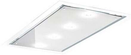 Distante 120 W Sm Hvit Glass Takintegrert ventilator - Hvit/glass