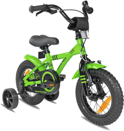 PROMETHEUS BICYCLES® HAWK Børnecykel 12 , Grøn-Sort