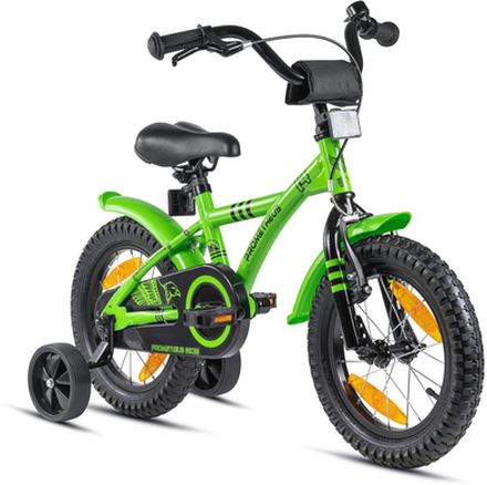 PROMETHEUS BICYCLES® HAWK Børnecykel 14 , Grøn-Sort