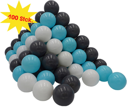 knorr® toys Boldsæt 6 cm - 100 bolde creme, grey, light blue