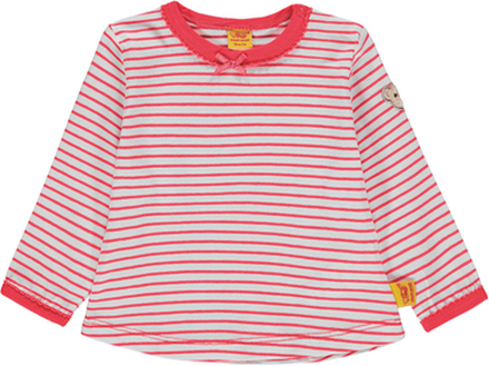 Steiff Girls Langærmet skjorte, stribet rød