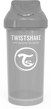 TWIST SHAKE Halmflaske Halmkop 360 ml 12+ måneder pastelgrå