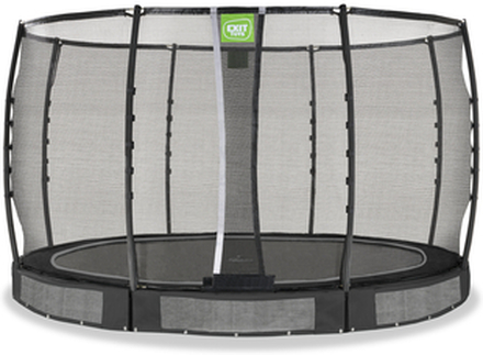 EXIT Silhouette Ground trampolin ø366 cm med sikkerhedsnet - grøn