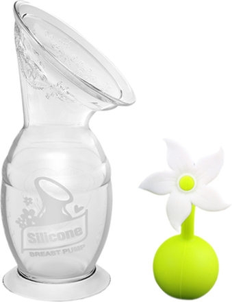 haakaa® Brystpumpe, med sugebase 150ml inkl. blomsterlukkesæt hvid