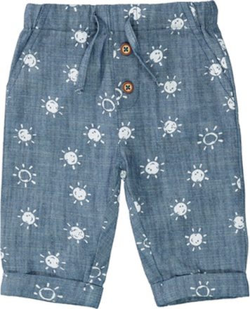 Staccato Vævet bukser blå denim mønstret