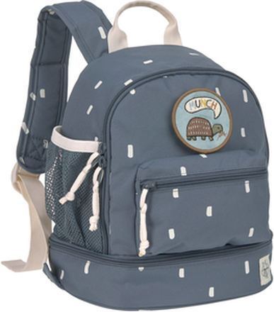 LÄSSIG Mini Backpack Happy Print s mid night blå