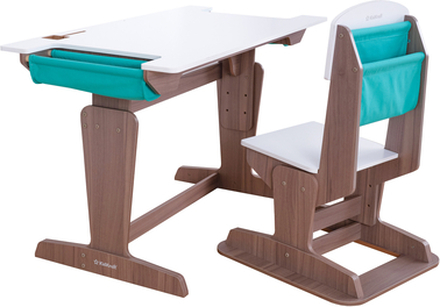 KidKraft ® Justerbart skrivebord med stol Grow Together ™, askegrå