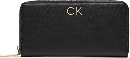Stor damplånbok Calvin Klein Re-Lock Z/A Wallet Lg K60K609699 Svart