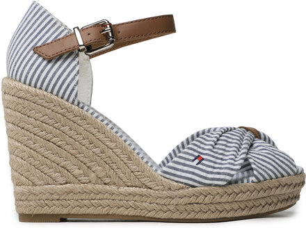 Espadrillos Tommy Hilfiger Basic Seersucker High Wedge FW0FW07160 Blå