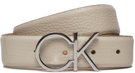 Dambälte Calvin Klein Ck Logo Belt 3.0 Pebble K60K611903 Écru
