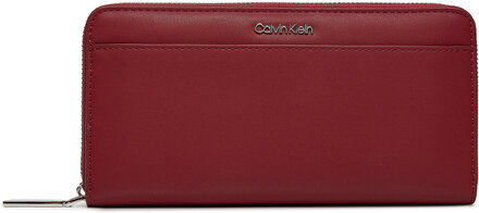 Stor damplånbok Calvin Klein Ck Must Lg Z/A Wallet W/Slip K60K610949 Röd