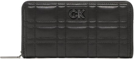 Stor damplånbok Calvin Klein Re-Lock Quilt Z/A Wallet Lg K60K609912 Svart