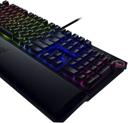 Razer BlackWidow Elite Mechanische Tastatur Gaming 104 Tasten RGB-Tastatur mit Kabel Instant Trigger Chroma Buntes Licht HyperShift Schwarz Mit Handauflage Grüner Schalter