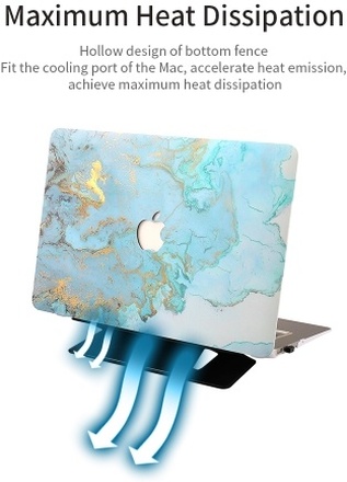MacBook Pro 13 Hülle Super dünne gummierte Laptop-Hülle mit Schutz für Apple 13 "MacBook Pro Modell A1278 Landschaftsmuster mit freiem blauem Ständer
