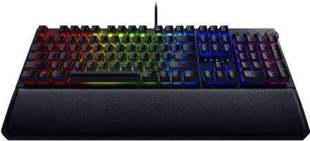 Razer BlackWidow Elite Mechanische Tastatur Gaming 104 Tasten RGB-Tastatur mit Kabel Instant Trigger Chroma Buntes Licht HyperShift Schwarz Mit gelbem Schalter für Handballenauflage