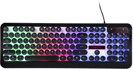 Rainbow LED Backlit Gaming Keyboard Beleuchtete Tastatur Ergonomisches Design Büroarbeitstastatur für PC Laptop