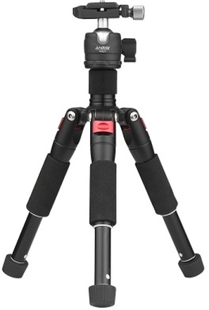 "Andoer K521 Portable 5-teilige ausziehbare Aluminiumlegierung Stativ mit Mini-Kugelkopf niedriger Schwerpunkt 1/4 ""Schraubbefestigung für Canon Nikon Sony DSLR ILDC-Kameras Max. Last 5kg 50cm"
