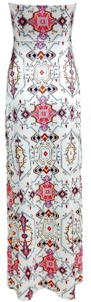 Neue reizvolle Frauen trägerloses Maxikleid mit Blumenmuster Farbe Block Backless Split dünnes Kleid Strand-langes Kleid