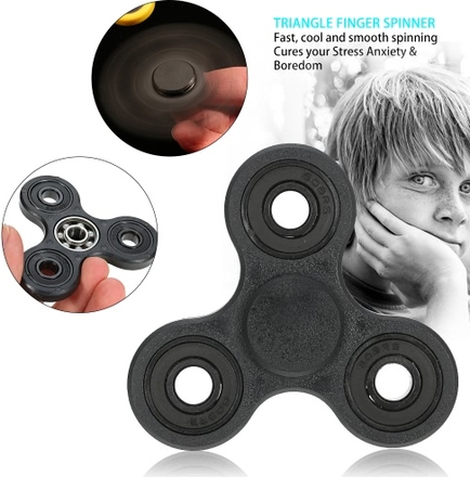 Tri Finger Spinner Fidget Spielzeug-Qualitäts-Hybrid Ceramic Bearing Spin Widget Fokus Toy EDC Taschen Desktoy Geschenk für ADHS Kinder Erwachsene Compact One Hand Schnelle Spinning