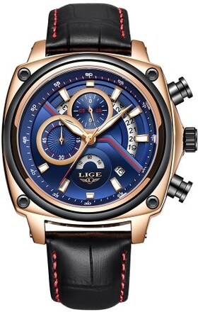 LIGE 9891 Quarz Herrenuhr Lässige Mode Top Luxury Brand Sportuhr Männer Military Wasserdichte Leder Armbanduhr Relogio Masculino