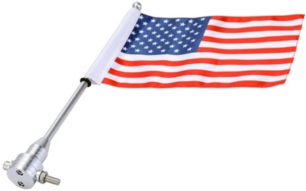Motorrad-Metall Pole Flagpole-Muster der amerikanischen Flagge Stars and Stripes an Bord dekorative Zusätze des Motorrades
