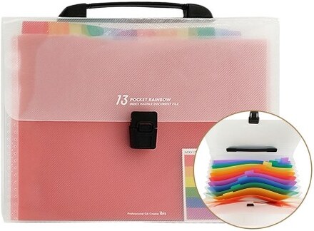 Handheld Rainbow Color Akkordeon-Ordner mit expendierenden Dateien