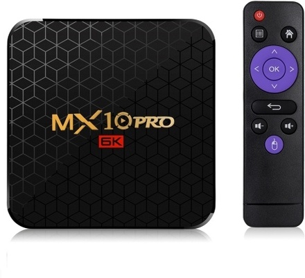 MX10 PRO Smart TV Box Android 9.0 Allwinner H6 UHD 4K Media Player 6K Image Decoding 4GB / 32GB 2.4G WiFi 100M LAN USB3.0 H.265 VP9