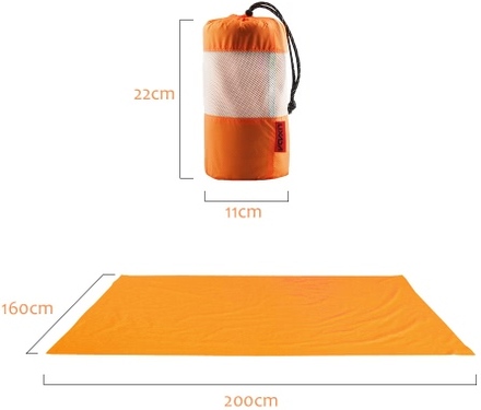 Lixada Beach Blanket Yoga Blanket Handtücher ultradünne mit Conner Anchor Taschen Große Fits für Zwei